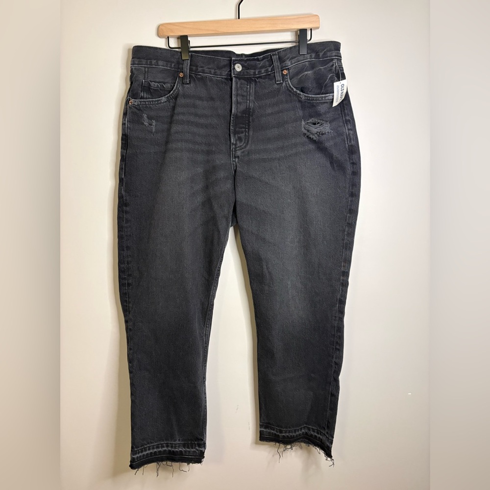 Women’s Old Navy High Rise Slouchy Straight Button Fly Jeans Size 14 NwT